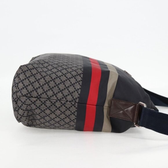 Authentic GUCCI Shoulder Bag Nylon Navy Silver 270410 - Picture 11 of 16